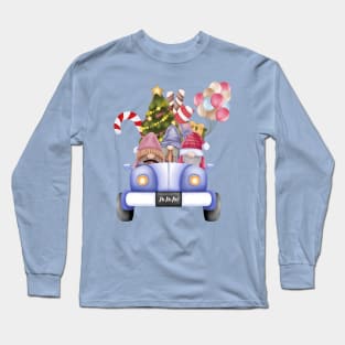 Christmas Gnomes Truck. Long Sleeve T-Shirt